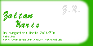 zoltan maris business card